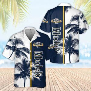 Modelo Hawaiian Shirt for Men, Button Down Summer Beach Short Sleeve